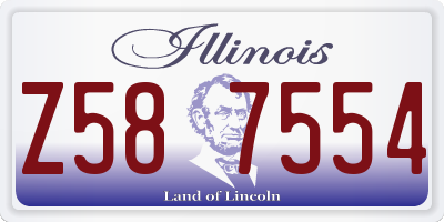 IL license plate Z587554