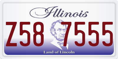IL license plate Z587555