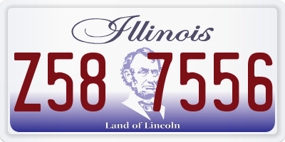 IL license plate Z587556