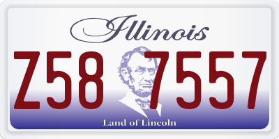 IL license plate Z587557