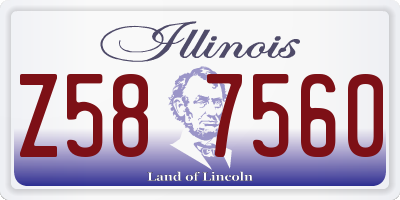 IL license plate Z587560