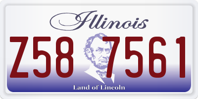 IL license plate Z587561