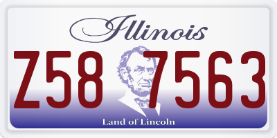 IL license plate Z587563