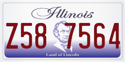 IL license plate Z587564