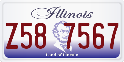 IL license plate Z587567
