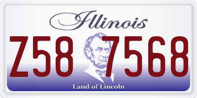 IL license plate Z587568