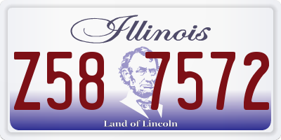 IL license plate Z587572