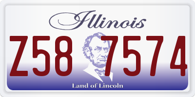 IL license plate Z587574