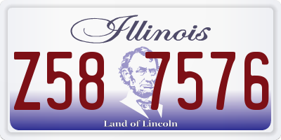 IL license plate Z587576