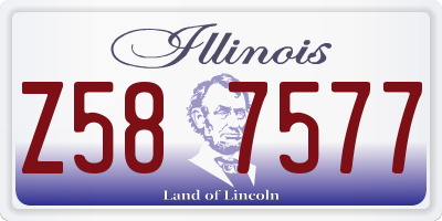 IL license plate Z587577