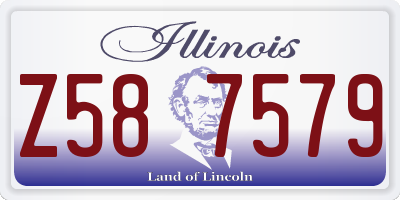IL license plate Z587579