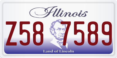 IL license plate Z587589