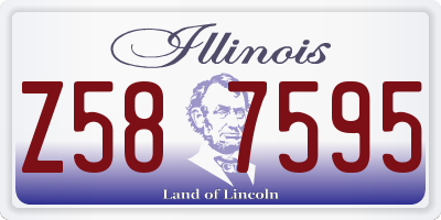 IL license plate Z587595