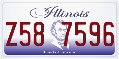 IL license plate Z587596