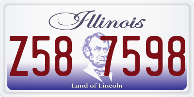 IL license plate Z587598