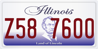 IL license plate Z587600