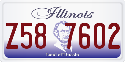 IL license plate Z587602