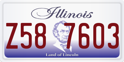 IL license plate Z587603