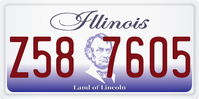 IL license plate Z587605