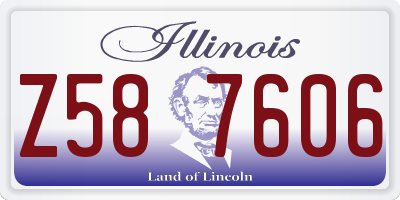 IL license plate Z587606
