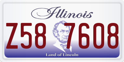 IL license plate Z587608
