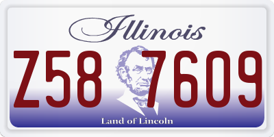 IL license plate Z587609