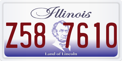 IL license plate Z587610
