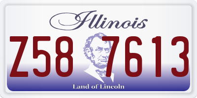 IL license plate Z587613