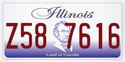 IL license plate Z587616