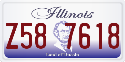 IL license plate Z587618