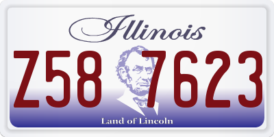 IL license plate Z587623