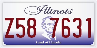 IL license plate Z587631