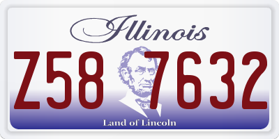 IL license plate Z587632