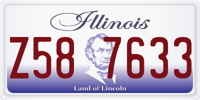 IL license plate Z587633