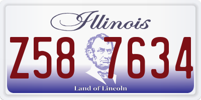 IL license plate Z587634