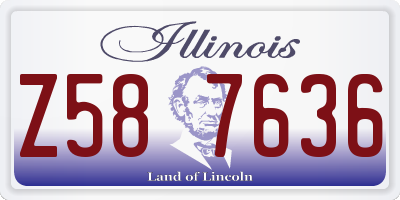 IL license plate Z587636