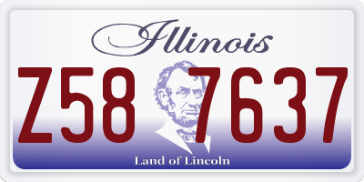 IL license plate Z587637