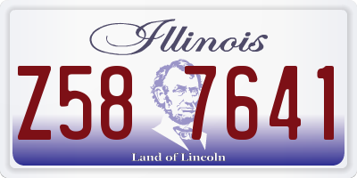 IL license plate Z587641