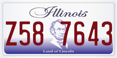 IL license plate Z587643