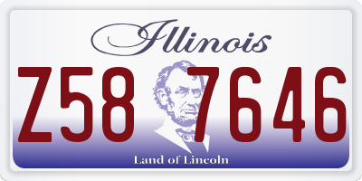 IL license plate Z587646