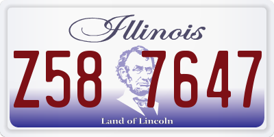 IL license plate Z587647