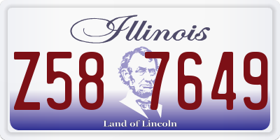 IL license plate Z587649