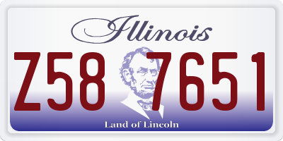 IL license plate Z587651