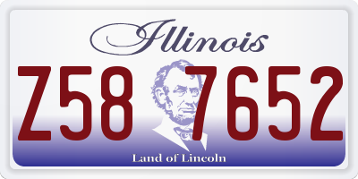IL license plate Z587652