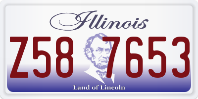 IL license plate Z587653
