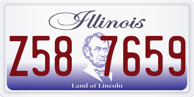 IL license plate Z587659