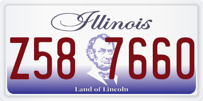 IL license plate Z587660