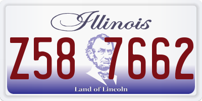 IL license plate Z587662