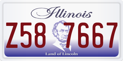 IL license plate Z587667