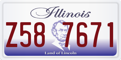 IL license plate Z587671
